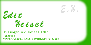 edit weisel business card